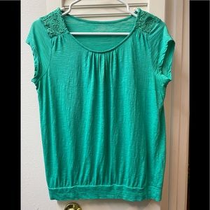 💚LOFT | green top | S | EUC